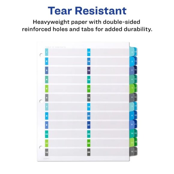 AVERY 11321 Ready Index 24 Tab Double Column Binder Dividers - 2 SETS | NWT - Picture 8 of 9